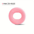 Pink hand gripper with labeled weight capacity on a white background