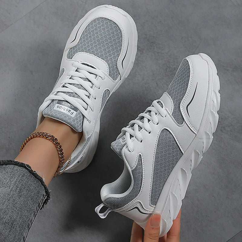 Lady Fitness Women Breathable Sneakers Woman Casual Shoes Cushion Female Comfortable Low Top Sock Sneakers Non-slip Walking Shoe