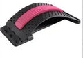 Four Level Adjustable Massager with Back Stretcher Waist Neck Support in black and pink color variant for spine and lumbar support.