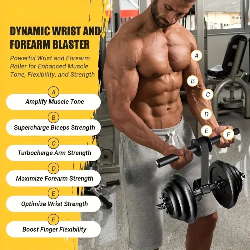 Forearm Strength Trainer Wrist Roller With Thickened Non-Slip Handle Adjustable Belt Wrist Strengtheners Fitness Equipment