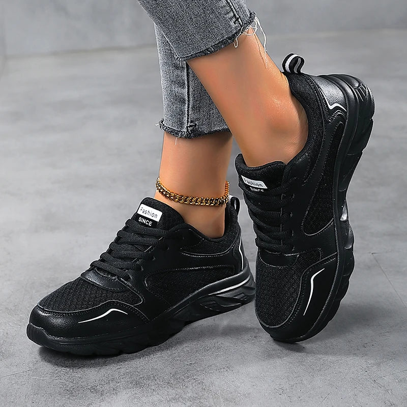 Lady Fitness Women Breathable Sneakers Woman Casual Shoes Cushion Female Comfortable Low Top Sock Sneakers Non-slip Walking Shoe